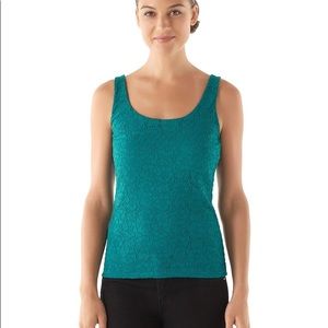 WHBM all over lace tank Lotus color
